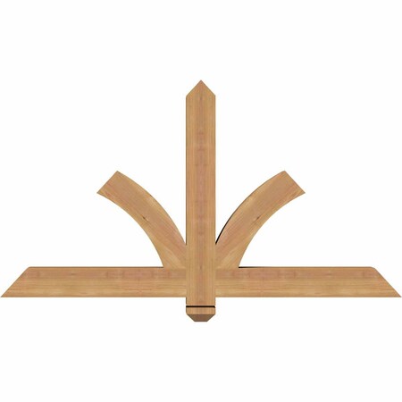 Ekena Millwork Redmond Smooth Timber Gable Bracket, Western Red Cedar, 48"W x 26"H x 3 1/2"D x 3 1/2"F, 13/12 Pitch GBW048X26X0404RED00SWR